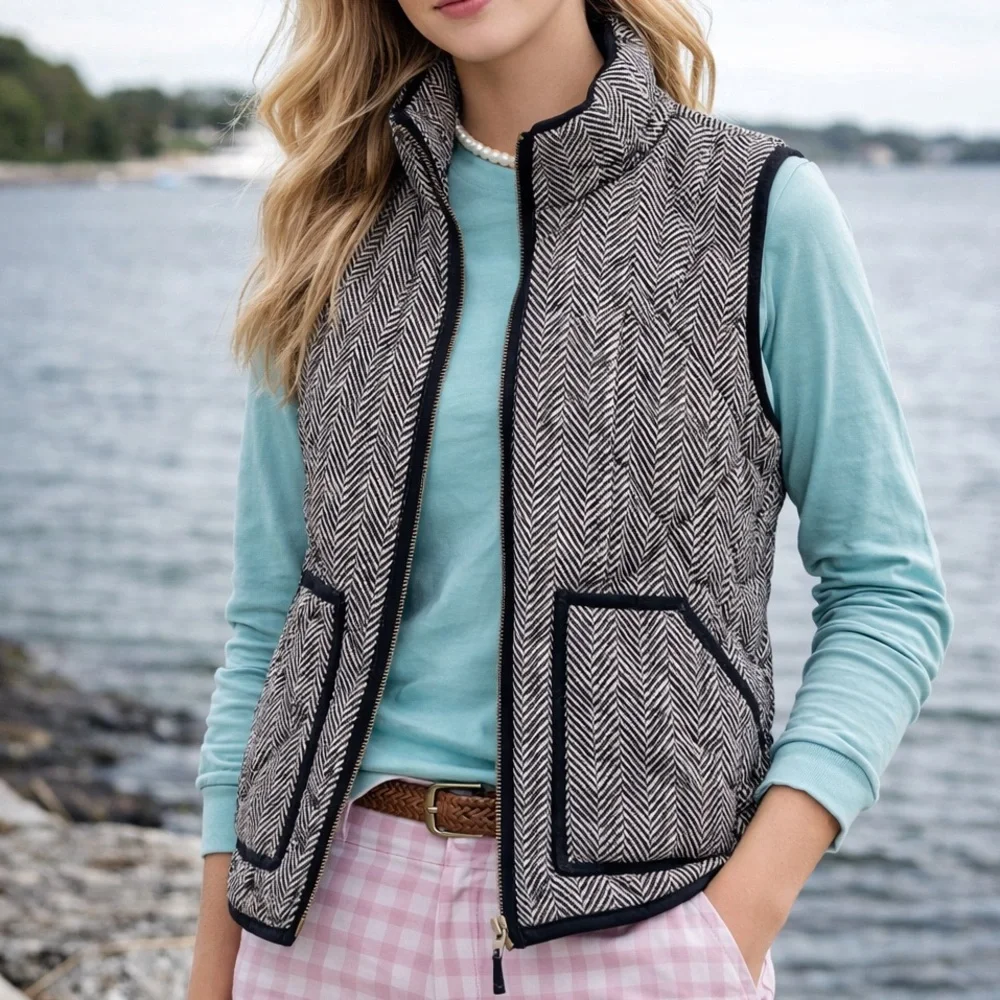 Women’s J. Crew Herringbone Vest Size: S - Picture 1 of 4